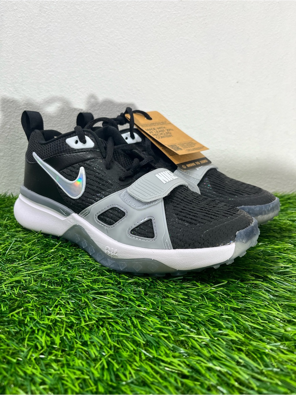 Nike Air Zoom Diamond Elite Turf Mens 6.5 Baseball Shoes Black DZ0503-001 NEW